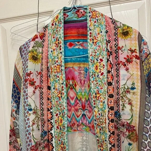 Johnny Was Maci Georgette Reversible Kimono NWOT - Picture 2 of 7